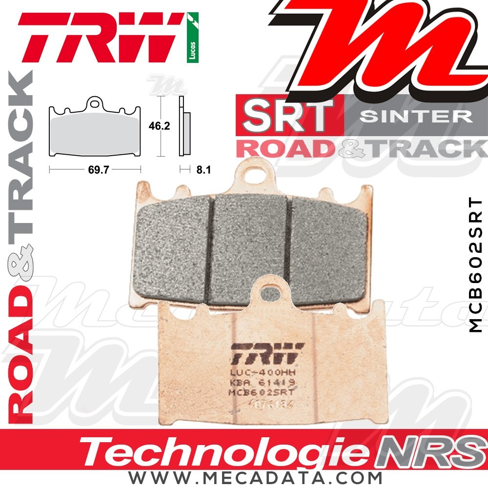 Plaquettes de frein  ~ TRW Lucas MCB 602 SRT 