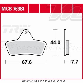 Plaquettes de frein ~ TRW Lucas MCB 763 SI