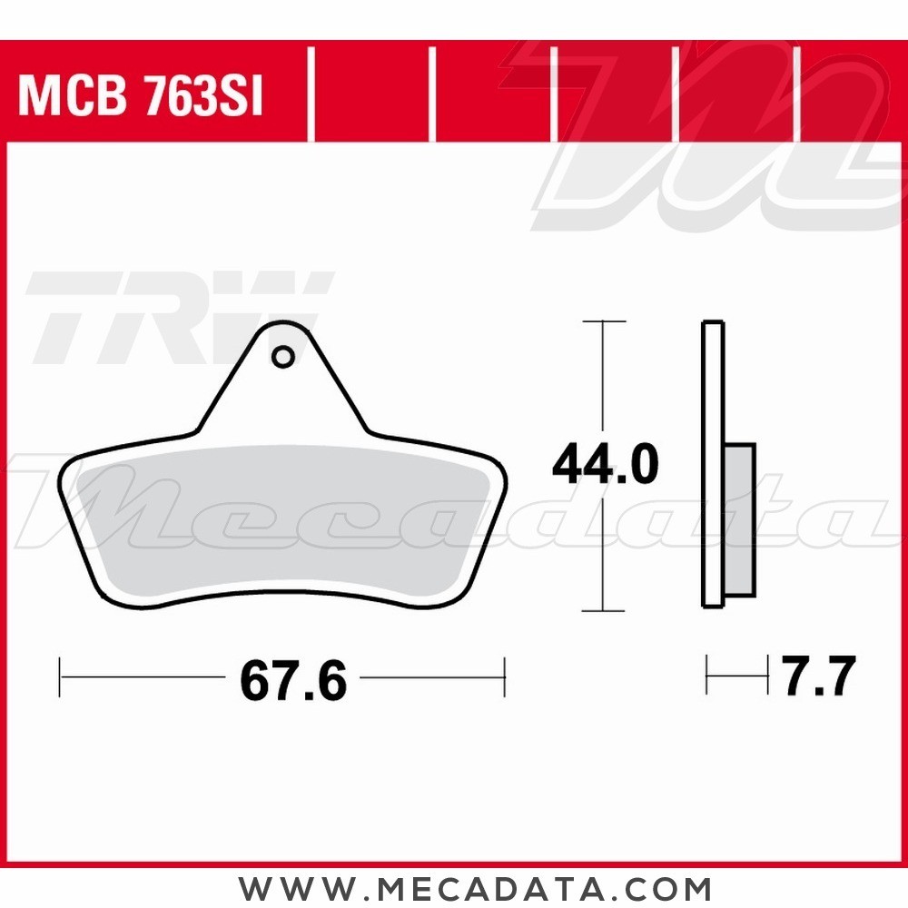 Plaquettes de frein  ~ TRW Lucas MCB 763 SI 