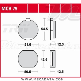 Plaquettes de frein ~ TRW Lucas MCB 79