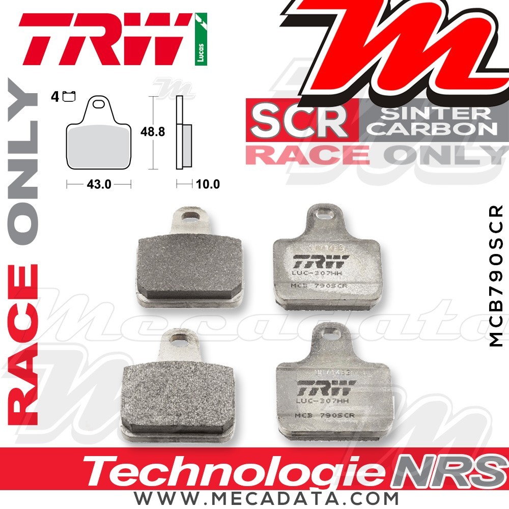 Plaquettes de frein ~ TRW Lucas MCB 790 SCR