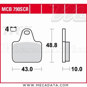 Plaquettes de frein ~ TRW Lucas MCB 790 SCR