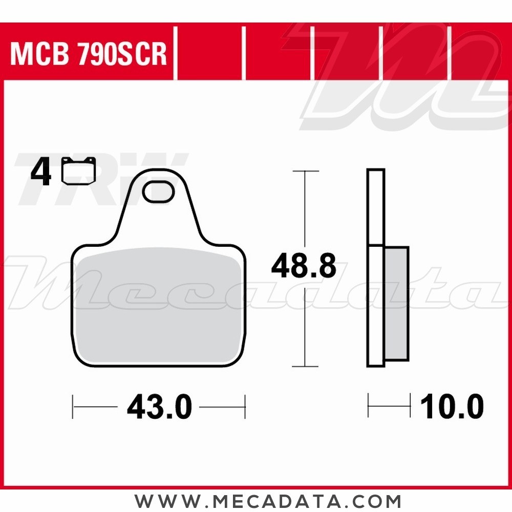 Plaquettes de frein  ~ TRW Lucas MCB 790 SCR 