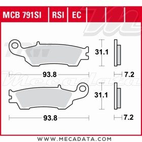 Plaquettes de frein ~ TRW Lucas MCB 791 EC