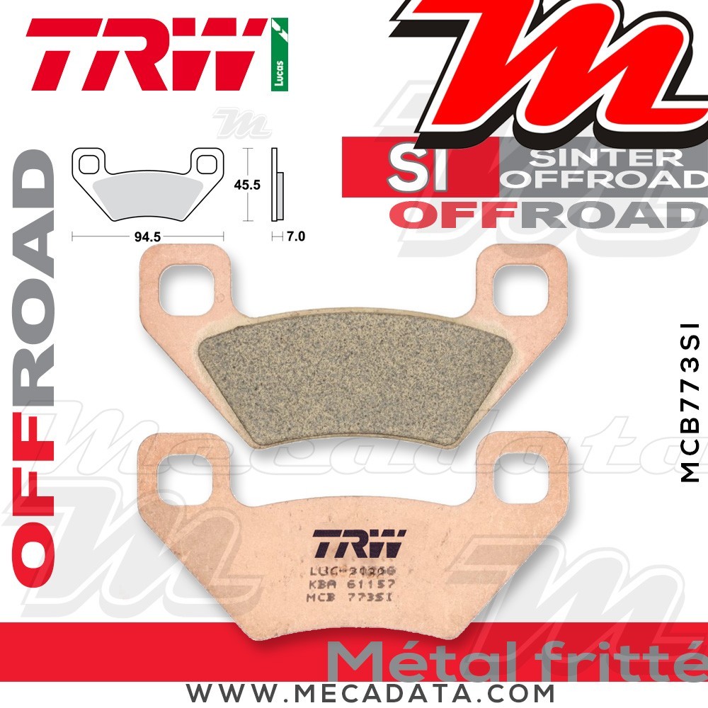 Plaquettes de frein ~ TRW Lucas MCB 773 SI
