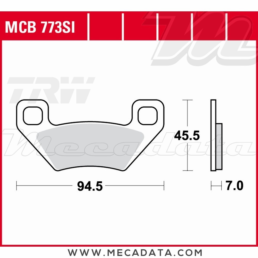 Plaquettes de frein  ~ TRW Lucas MCB 773 SI 