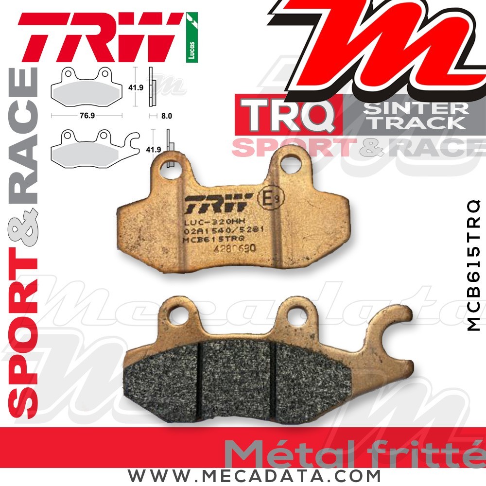 Plaquettes de frein ~ TRW Lucas MCB 615 TRQ
