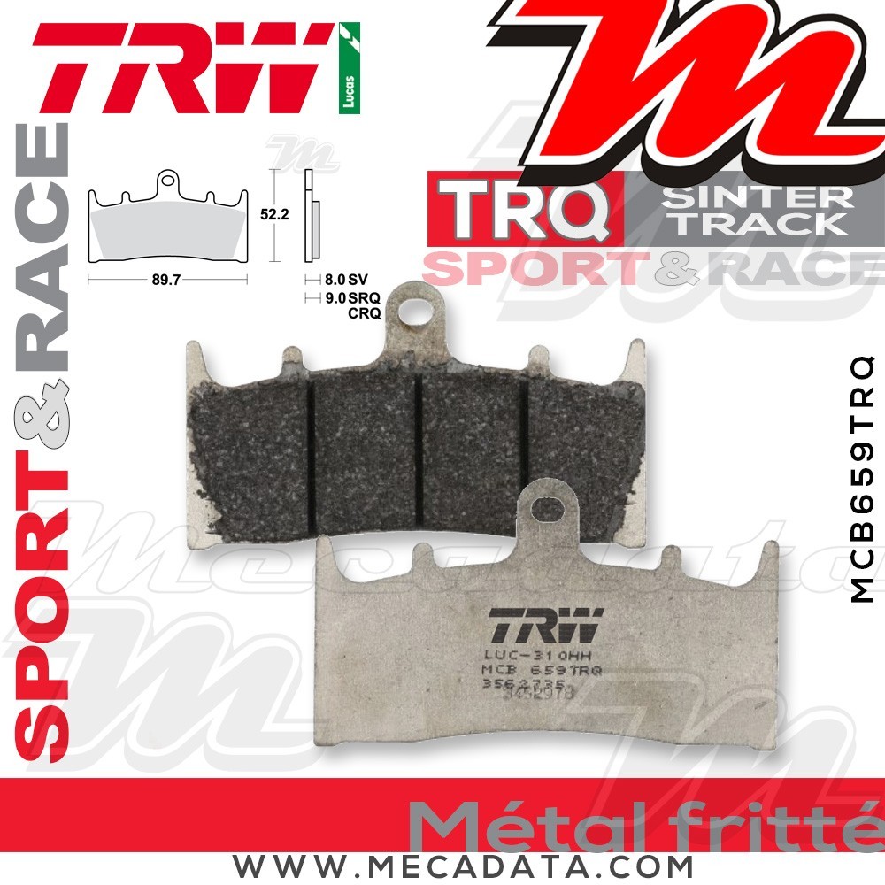 Plaquettes de frein ~ TRW Lucas MCB 659 TRQ