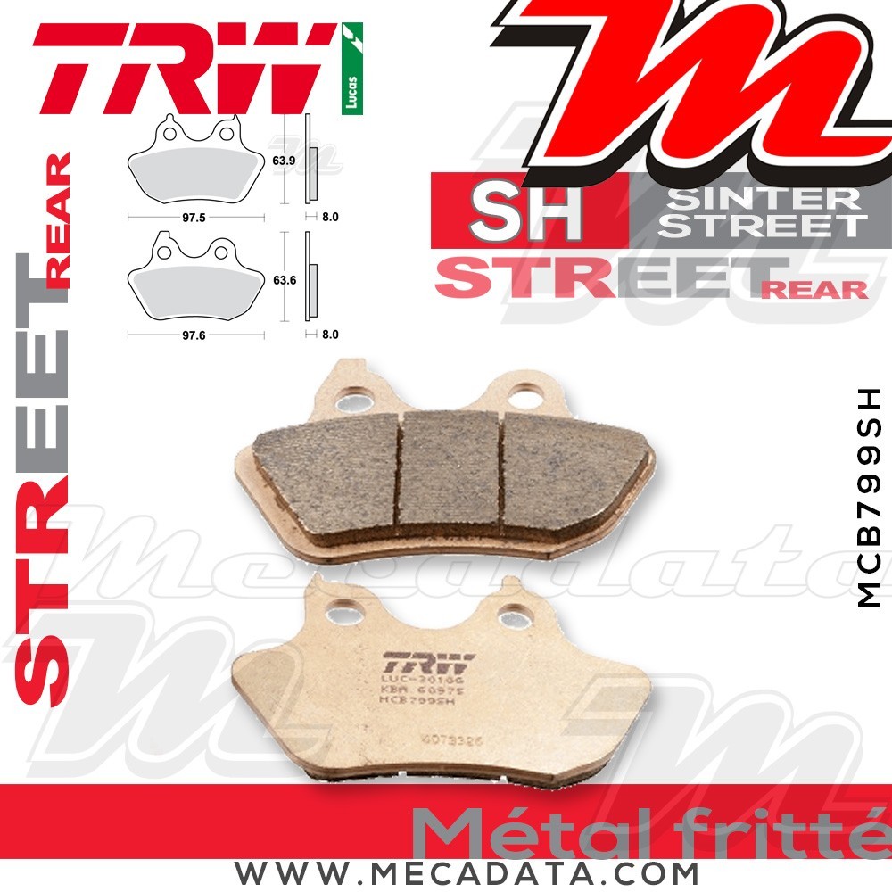 Plaquettes de frein ~ TRW Lucas MCB 799 SH
