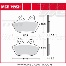 Plaquettes de frein ~ TRW Lucas MCB 799 SH