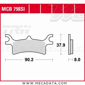 Plaquettes de frein ~ TRW Lucas MCB 798 SI
