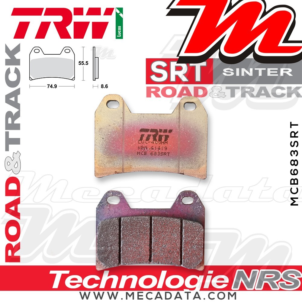 Plaquettes de frein  ~ TRW Lucas MCB 683 SRT 