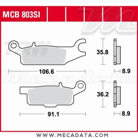 Plaquettes de frein ~ TRW Lucas MCB 803 SI
