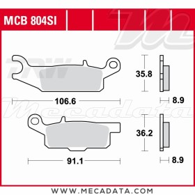 Plaquettes de frein ~ TRW Lucas MCB 804 SI