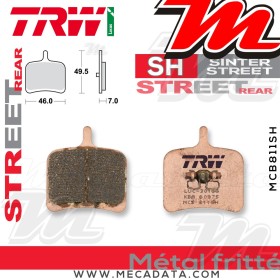 Plaquettes de frein ~ TRW Lucas MCB 811 SH