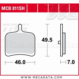 Plaquettes de frein ~ TRW Lucas MCB 811 SH