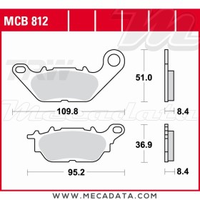 Plaquettes de frein ~ TRW Lucas MCB 812