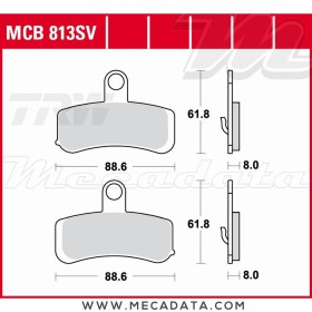 Plaquettes de frein ~ TRW Lucas MCB 813 SV