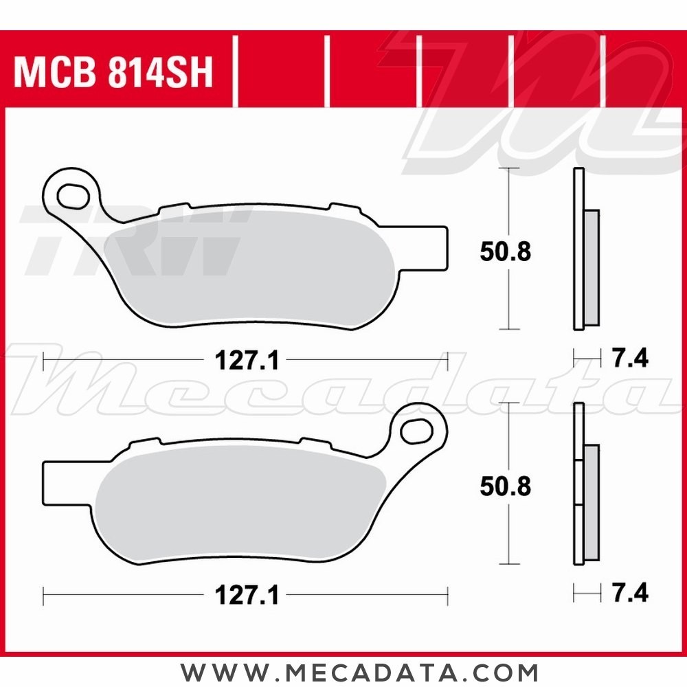 Plaquettes de frein  ~ TRW Lucas MCB 814 SH 