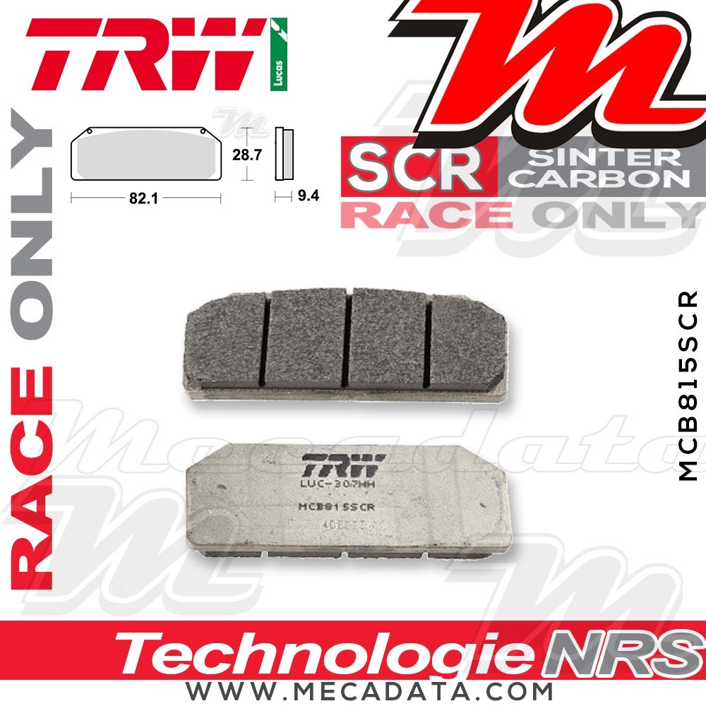 Plaquettes de frein ~ TRW Lucas MCB 815 SCR