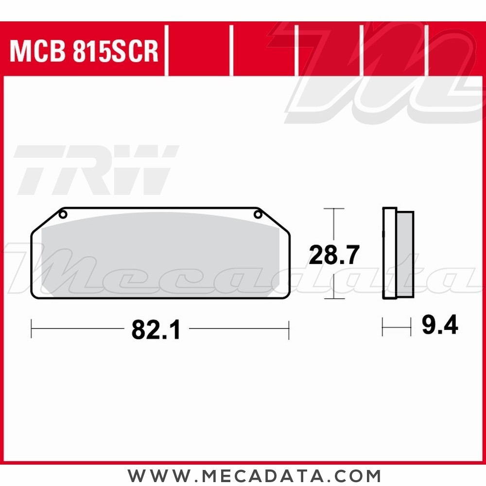 Plaquettes de frein  ~ TRW Lucas MCB 815 SCR 
