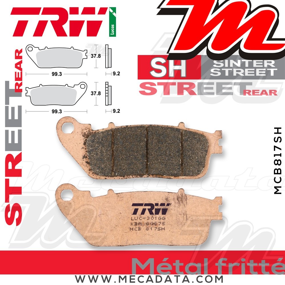 Plaquettes de frein ~ TRW Lucas MCB 817 SH