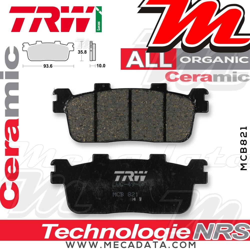 Plaquettes de frein  ~ TRW Lucas MCB 821 EC 