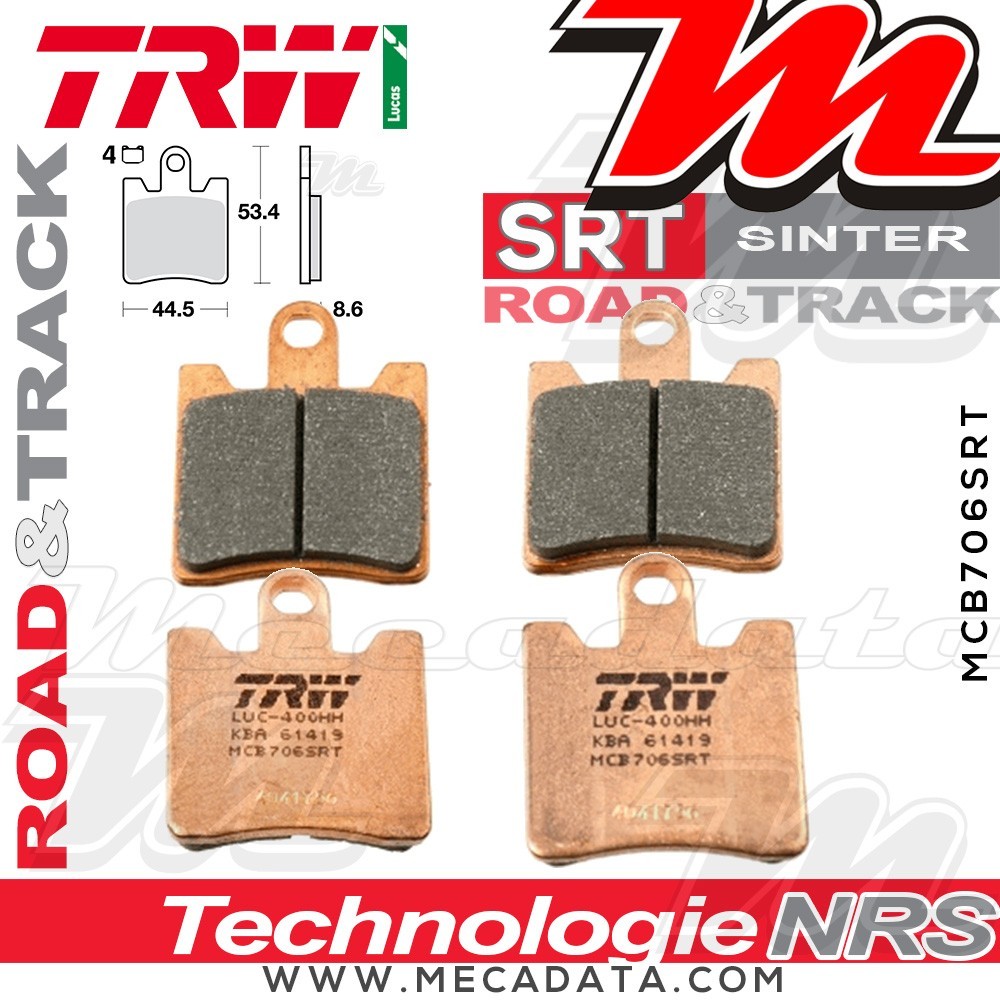 Plaquettes de frein  ~ TRW Lucas MCB 706 SRT 