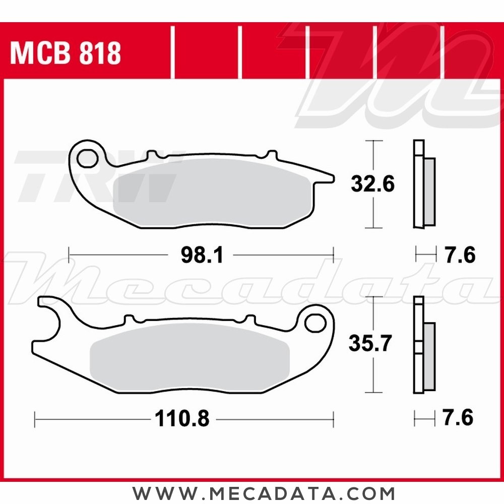 Plaquettes de frein  ~ TRW Lucas MCB 818 SI 