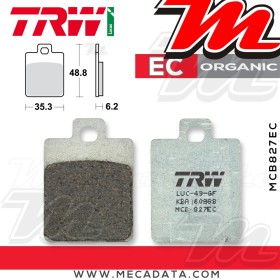 Plaquettes de frein ~ TRW Lucas MCB 827 EC