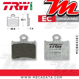 Plaquettes de frein ~ TRW Lucas MCB 831 EC
