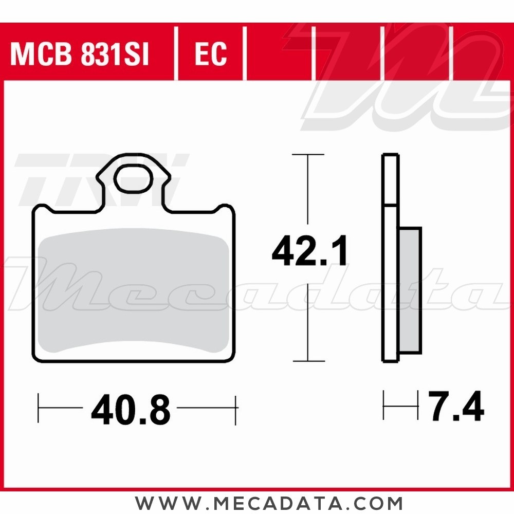 Plaquettes de frein  ~ TRW Lucas MCB 831 EC 