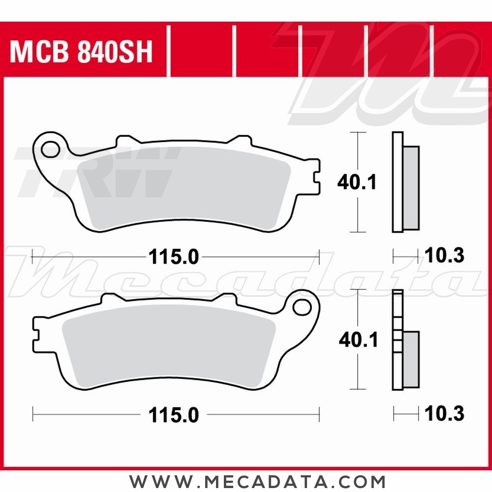 Plaquettes de frein  ~ TRW Lucas MCB 840 SH 