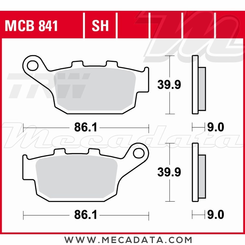 Plaquettes de frein  ~ TRW Lucas MCB 841 