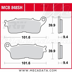Plaquettes de frein ~ TRW Lucas MCB 848 SH