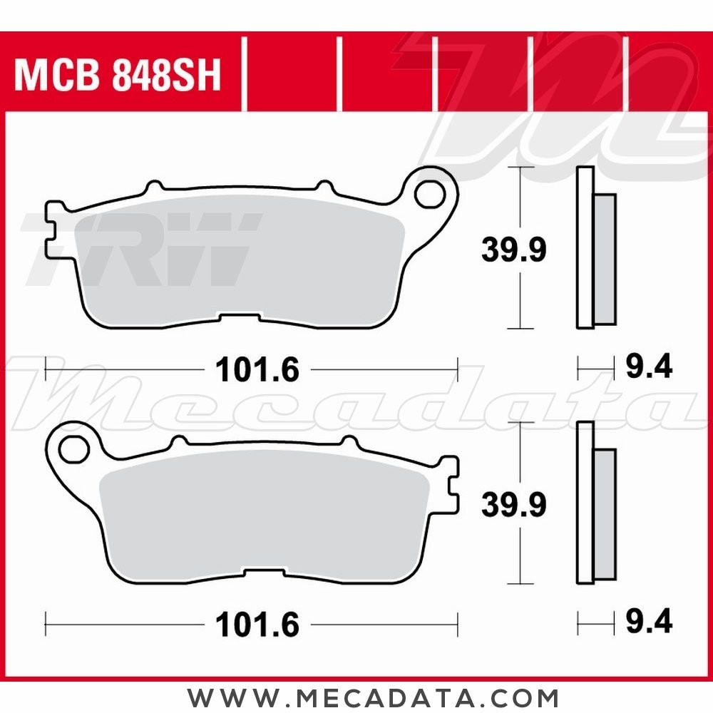 Plaquettes de frein  ~ TRW Lucas MCB 848 SH 