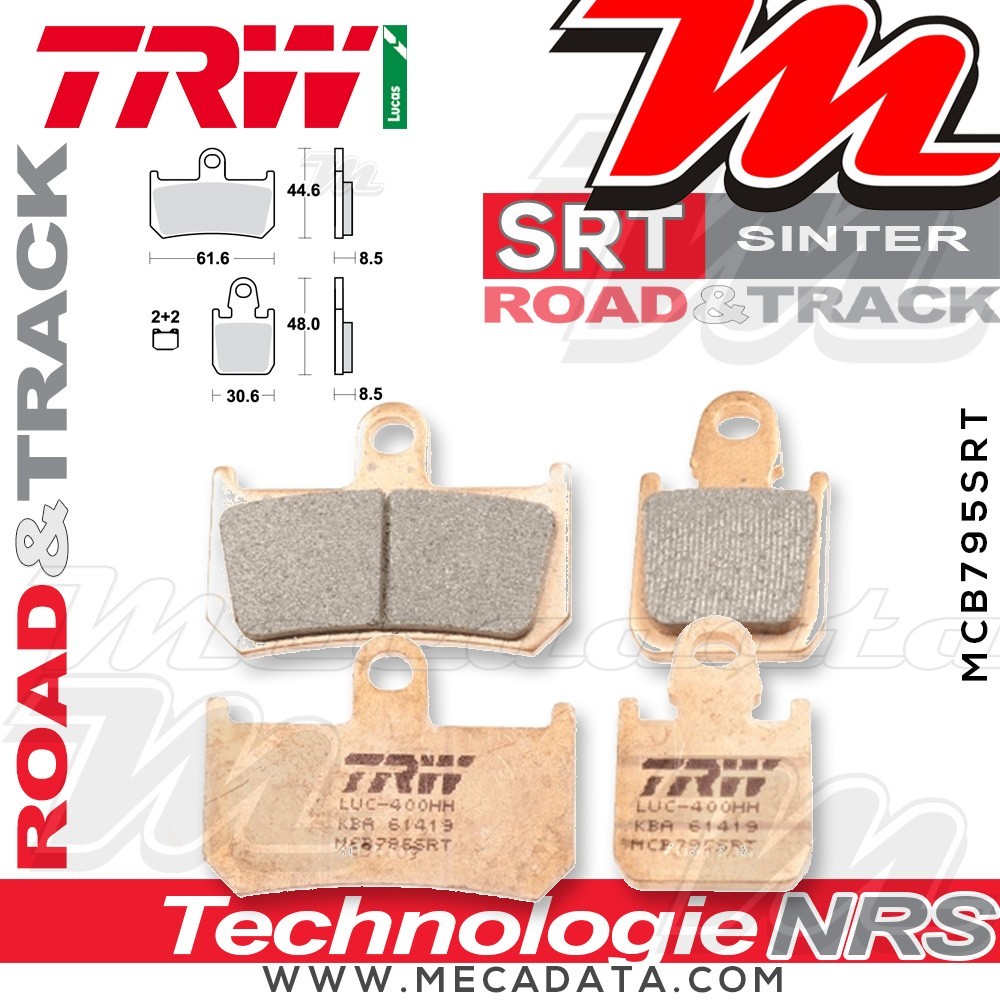 Plaquettes de frein  ~ TRW Lucas MCB 795 SRT 