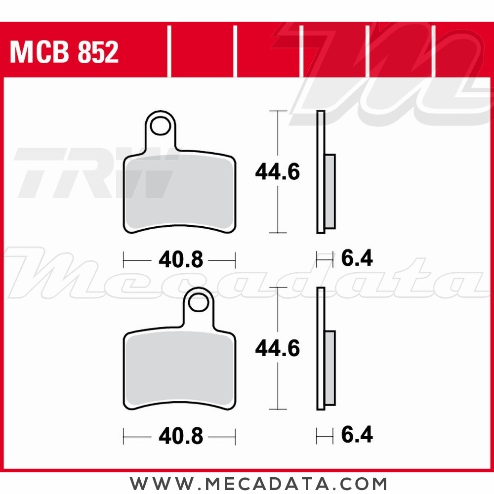 Plaquettes de frein  ~ TRW Lucas MCB 852 
