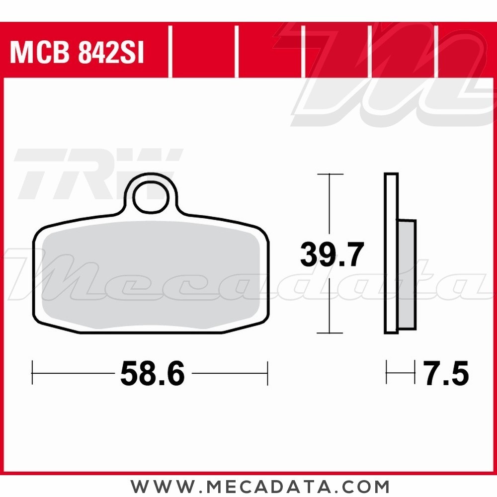 Plaquettes de frein  ~ TRW Lucas MCB 842 SI 