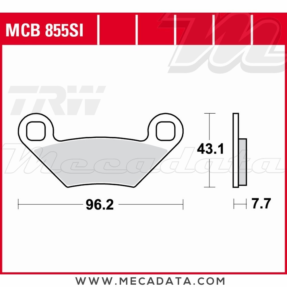 Plaquettes de frein  ~ TRW Lucas MCB 855 SI 