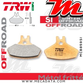 Plaquettes de frein ~ TRW Lucas MCB 859 SI
