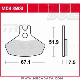 Plaquettes de frein ~ TRW Lucas MCB 859 SI