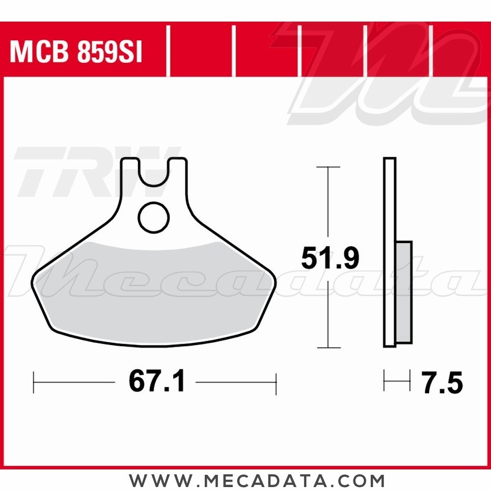Plaquettes de frein  ~ TRW Lucas MCB 859 SI 