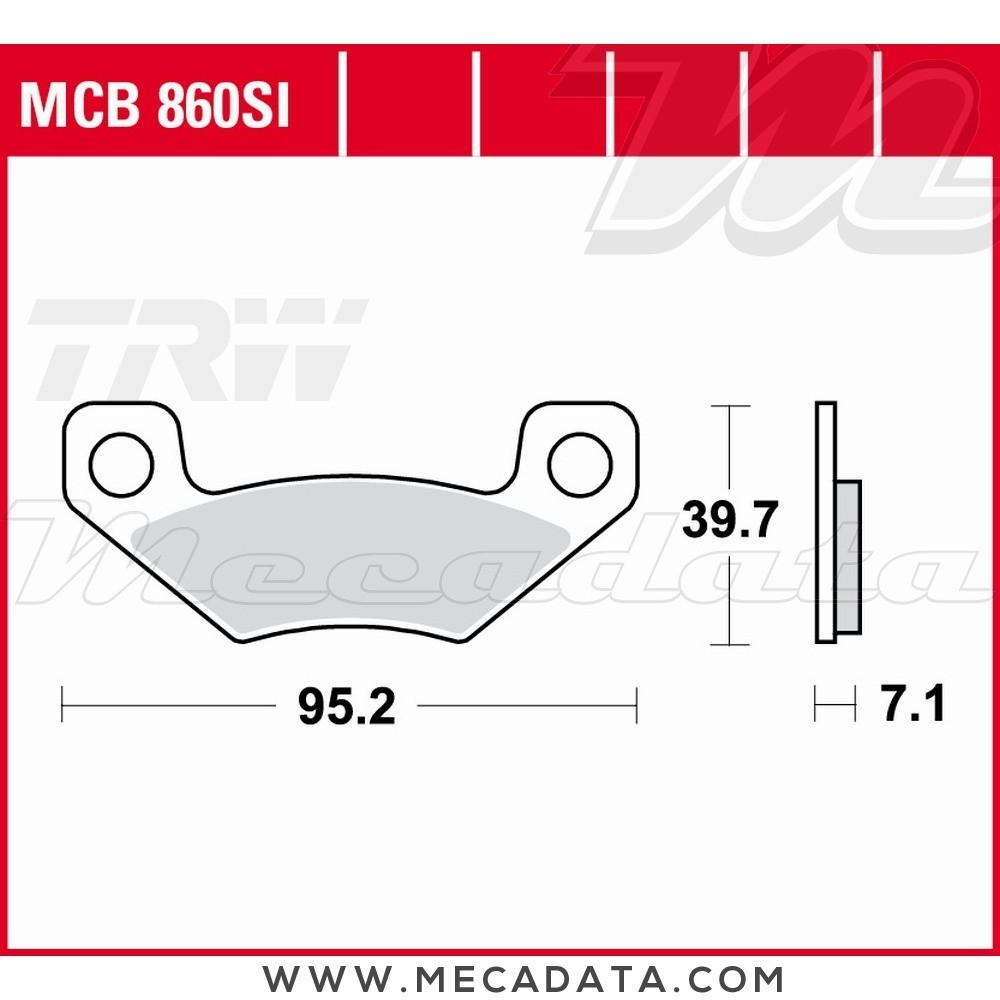 Plaquettes de frein  ~ TRW Lucas MCB 860 SI 