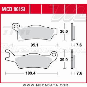 Plaquettes de frein ~ TRW Lucas MCB 861 SI