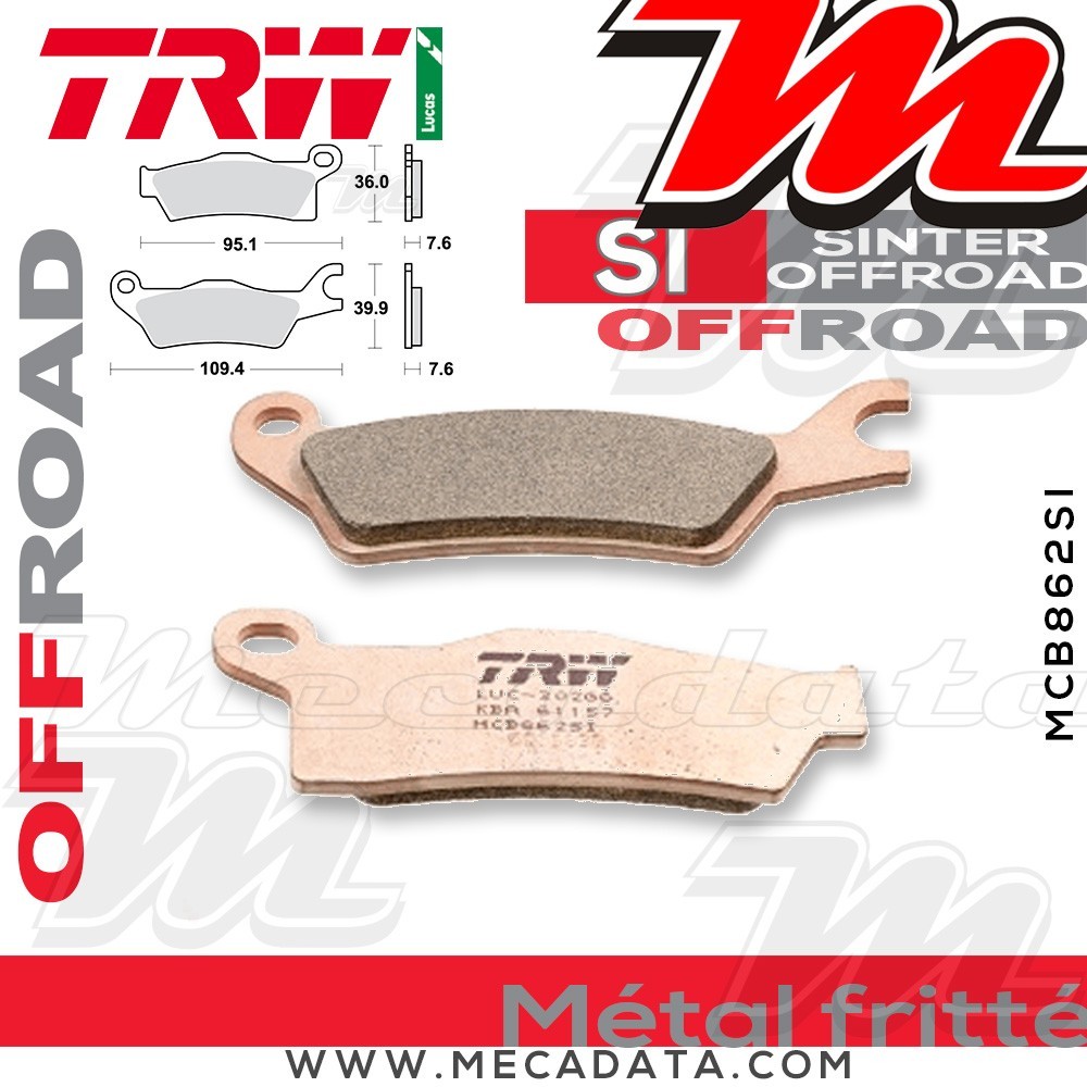 Plaquettes de frein  ~ TRW Lucas MCB 862 SI 