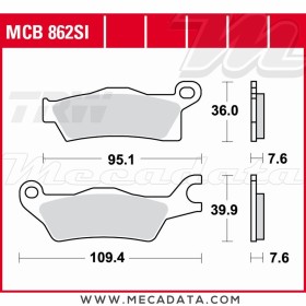 Plaquettes de frein ~ TRW Lucas MCB 862 SI