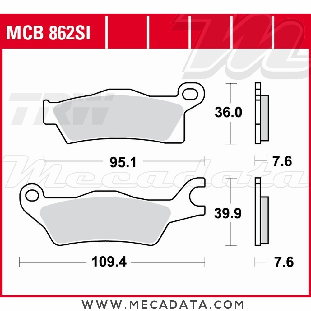Plaquettes de frein  ~ TRW Lucas MCB 862 SI 