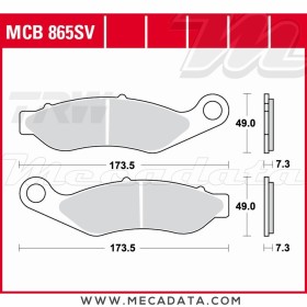 Plaquettes de frein ~ TRW Lucas MCB 865 SV