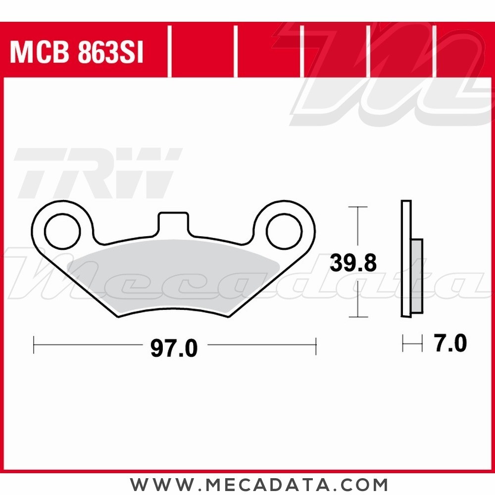 Plaquettes de frein  ~ TRW Lucas MCB 863 SI 